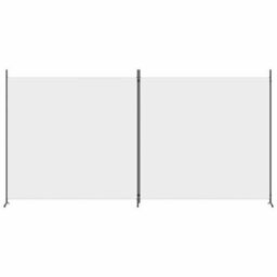 Berkfield Durable 2-Panel Room Divider White 348X180 Cm Fabric - thumbnail 3