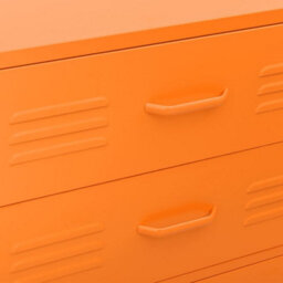 Vidaxl Chest Of Drawers Orange 80X35X101.5 Cm Steel Chests Of Drawers - thumbnail 9