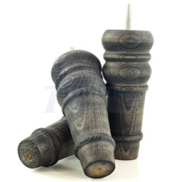 L&F 4 Replacement Furniture Feet Black Wash Turned Wooden Legs 165mm High Settee Chairs Sofas Footstools M8 (8mm) Tsp2071 - thumbnail 4
