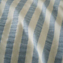 Pineapple Elephant Cotton Rich Woven Stripe Double Duvet Cover Set With Pillowcases Blue - thumbnail 4