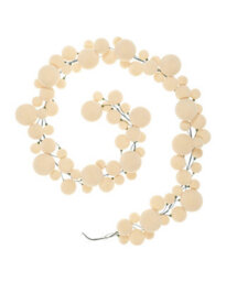 Werchristmas Latte Velvet Christmas Bauble Garland 9 Ft, 84 Shatterproof Baubles - thumbnail 1