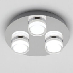 Litecraft Bolton Chrome 3 Light Led Bathroom Ceiling Spotlight Plate - thumbnail 3