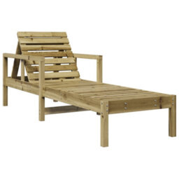 Walplus Sun Lounger 199.5X62X55 Cm Impregnated Wood Pine - thumbnail 7