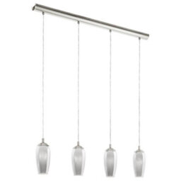 Pagazzi Lighting Pagazzi Stephie 4 Light Ceiling Light Bar Satin Nickel - thumbnail 6