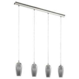 Pagazzi Lighting Pagazzi Stephie 4 Light Ceiling Light Bar Satin Nickel - thumbnail 2