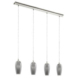 Pagazzi Lighting Pagazzi Stephie 4 Light Ceiling Light Bar Satin Nickel - thumbnail 4