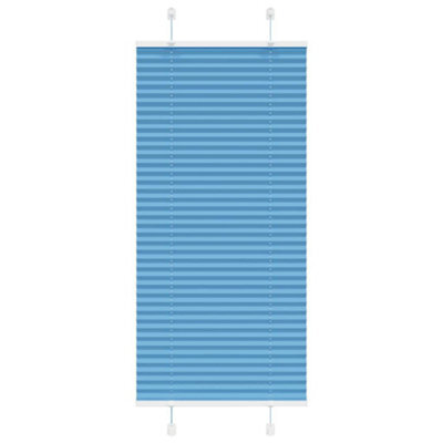 Berkfield Pleated Blind Blue 60X150 Cm Fabric Width 59.4 Cm Polyester - image 1