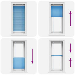 Berkfield Pleated Blind Blue 60X150 Cm Fabric Width 59.4 Cm Polyester - thumbnail 7
