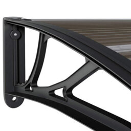 Vidaxl Door Canopy Black 350X75 Cm Polycarbonate - thumbnail 5