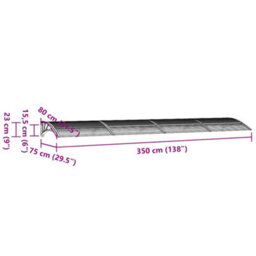 Vidaxl Door Canopy Black 350X75 Cm Polycarbonate - thumbnail 6