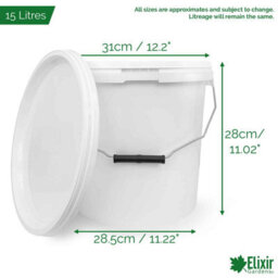 Elixir Garden Supplies Elixir Gardens Storage Bucket 15L X 20 - thumbnail 2