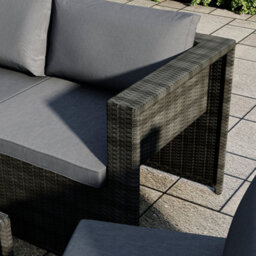 Lassic Garden Vida Islay 6 Seater Black Outdoor Ukfr Rattan Furniture Set With Space - Fully Assembled - thumbnail 8