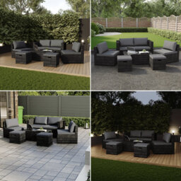 Lassic Garden Vida Islay 6 Seater Black Outdoor Ukfr Rattan Furniture Set With Space - Fully Assembled - thumbnail 9