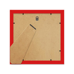 "6X6"" Red Picture Frame - 6X6"" Square Frame With 3X3"" Mount For 6X6""/3X3"" Pictures Luxurious Style Gallery Wall, 1 Pack" - thumbnail 2