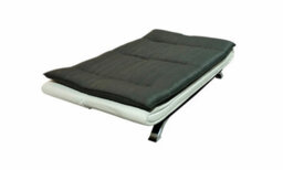 Comfy Living Fabric And Faux Leather Seattle Sofa Bed - thumbnail 2