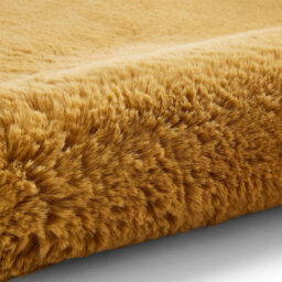 Mustard Shaggy Modern Easy To Clean Plain Rug For Dining Room Bedroom Living Room-80Cm X 150Cm - thumbnail 3