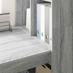 Berkfield Modern With Shelf Grey Sonoma 122 X 67 X 145 Cm Engineered Wood - thumbnail 4