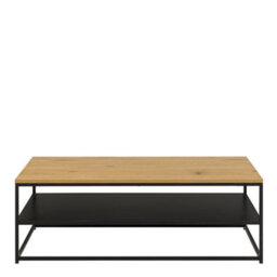 Furniture To Go Gila Coffee Table With Open Shelf In Oak & Black - thumbnail 2
