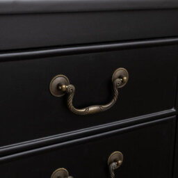 Melody Maison Set Of 2 Black 2 Drawer Bedside Tables With Shelf - Briggs Range - thumbnail 4