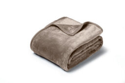 Mink Throw Soft Touch Blanket Fleece Faux Fur Tan 200X240Cm - thumbnail 2