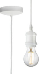 Knightsbridge 8271Lmw 1.8M Vintage Pendant Set In A Matt White Finish - thumbnail 1
