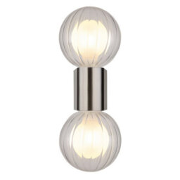 Luminosa Lighting Luminosa Ander Globe Wall Lights Matt Ip44 Balls Clear Glass Shade 2X G9 - thumbnail 3