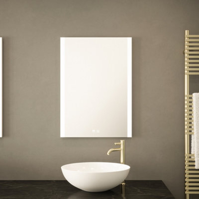 Bubly Bathrooms Windsor 500X700mm Led Bathroom Mirror With Bluetooth Speakers, Tunable White, Dimmable & Demister - Ip44 Rated - image 1