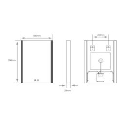 Bubly Bathrooms Windsor 500X700mm Led Bathroom Mirror With Bluetooth Speakers, Tunable White, Dimmable & Demister - Ip44 Rated - thumbnail 5