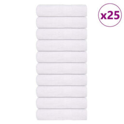 Berkfield Bath Towels 25 Pcs White 100X150 Cm 360 Gsm 100% Cotton - thumbnail 1