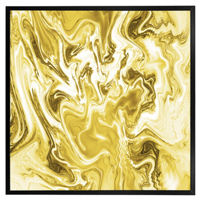 "Andrew Lee Golden Swirled Marble (Picutre Frame) / 12X12"" / White" - image 1