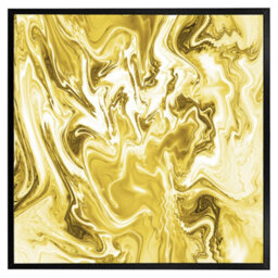 "Andrew Lee Golden Swirled Marble (Picutre Frame) / 12X12"" / White" - thumbnail 6