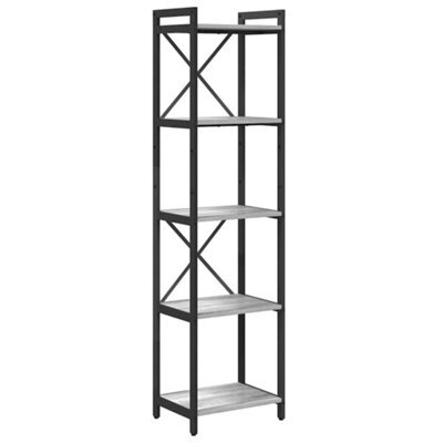 Berkfield Modern Bookcase Grey Sonoma 40 X 30 X 153 Cm Engineered Wood - image 1