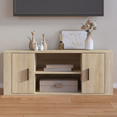 Berkfield Tv Cabinet Sonoma Oak 100X35X40 Cm Engineered Wood - image 1