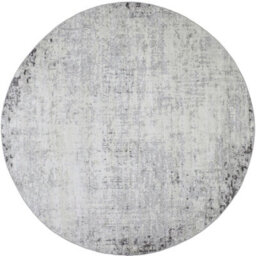 Livabliss Round Roma-Abstract Charcoal Grey Off-White Modern Marble Living Dining Bedroom Rug 160 X 160 Cm Easy Care, Non Shedding - thumbnail 1