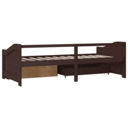 Vidaxl 3-Seater Day Bed Without Mattress Dark Brown Solid Pinewood 90X200Cm - thumbnail 7