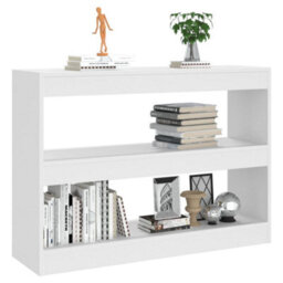 Berkfield Book Cabinet/room Divider White 100X30X72 Cm - thumbnail 5