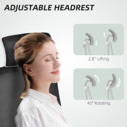 Homcom Executive Mesh Office Chair With Headrest, Lumbar Support, Black - thumbnail 6