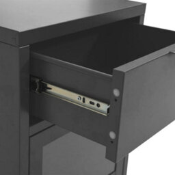 Berkfield Nightstand Anthracite 40X30X54.5 Cm Steel And Glass - thumbnail 9