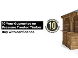 Dunster House Garden Bar 6M X 3M Wooden Outdoor Pub Shed Leviathan Back Wall Black Shingles Included - thumbnail 5