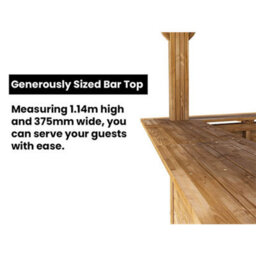 Dunster House Garden Bar 6M X 3M Wooden Outdoor Pub Shed Leviathan Back Wall Black Shingles Included - thumbnail 8