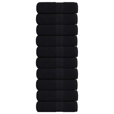 Walplus Wash Towels 10 Pcs Frogn Black 30X30 Cm 100% Cotton - image 1