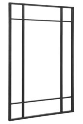 "Mirroroutlet - The Genestra - Black Modern Contemporary Garden Wall Mirror 39"" X 27"" (100 X 70 Cm)" - thumbnail 4