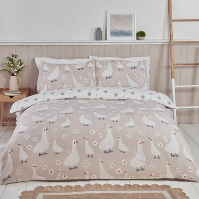 Rapport Home Jemima Duck Microfibre Duvet Cover Set With Pillowcase - image 1