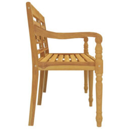 Berkfield Batavia Bench 150 Cm Solid Wood Teak - thumbnail 4