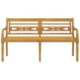 Berkfield Batavia Bench 150 Cm Solid Wood Teak - thumbnail 3