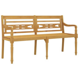 Berkfield Batavia Bench 150 Cm Solid Wood Teak - thumbnail 2