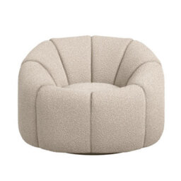 Where Saints Go Ltd Armchair Morrissey Accent Chair Buff Boucle Swivel Lounge Chair 65.5Cm By Where Saints Go - thumbnail 3