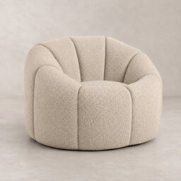 Where Saints Go Ltd Armchair Morrissey Accent Chair Buff Boucle Swivel Lounge Chair 65.5Cm By Where Saints Go - thumbnail 2