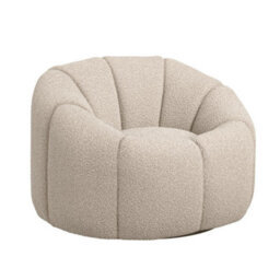 Where Saints Go Ltd Armchair Morrissey Accent Chair Buff Boucle Swivel Lounge Chair 65.5Cm By Where Saints Go - thumbnail 6