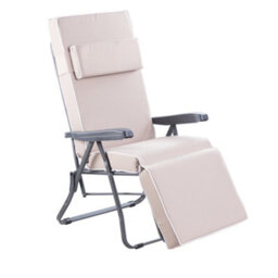 Alfresia Relaxer Chair With Taupe With Luxury Thick Foam Filling, Charcoal Frame - thumbnail 1
